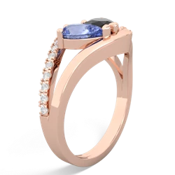 Tanzanite Nestled Heart Keepsake 14K Rose Gold ring R5650