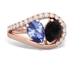 Tanzanite Nestled Heart Keepsake 14K Rose Gold ring R5650