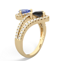 Tanzanite Diamond Dazzler 14K Yellow Gold ring R3000