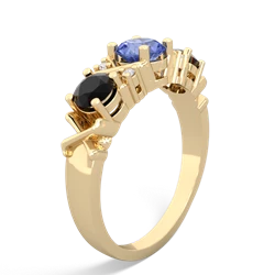 Tanzanite Hugs And Kisses 14K Yellow Gold ring R5016