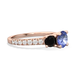 Tanzanite Pave Trellis 14K Rose Gold ring R5500