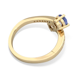 Tanzanite Channel Set Two Stone 14K Yellow Gold ring R5303