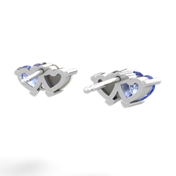 Tanzanite Sweethearts 14K White Gold earrings E5260