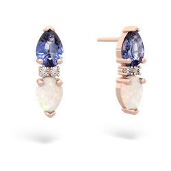 Tanzanite Bowtie Drop 14K Rose Gold earrings E0865