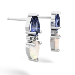 Tanzanite Bowtie Drop 14K White Gold earrings E0865