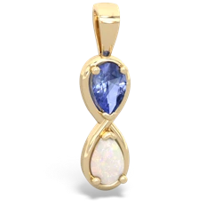 Tanzanite Infinity 14K Yellow Gold pendant P5050