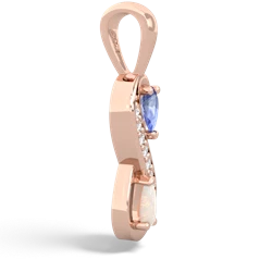 Tanzanite Diamond Infinity 14K Rose Gold pendant P5390