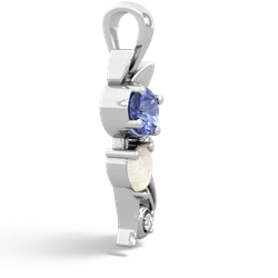 Tanzanite Kitten 14K White Gold pendant P5780