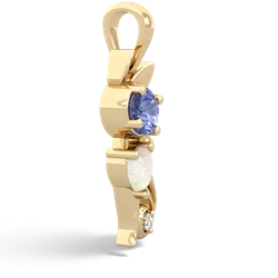 Tanzanite Kitten 14K Yellow Gold pendant P5780