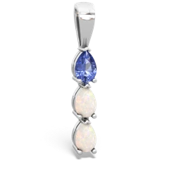 Tanzanite Dew Drops 14K White Gold pendant P2251