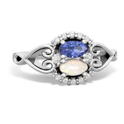 Tanzanite Love Nest 14K White Gold ring R5860