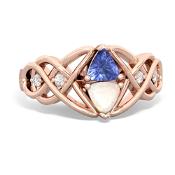 Tanzanite Keepsake Celtic Knot 14K Rose Gold ring R5300