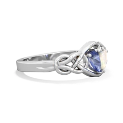 Tanzanite Celtic Love Knot 14K White Gold ring R5420