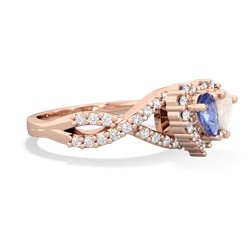 Tanzanite Diamond Twist 'One Heart' 14K Rose Gold ring R2640HRT