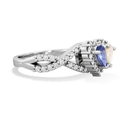 Tanzanite Diamond Twist 'One Heart' 14K White Gold ring R2640HRT