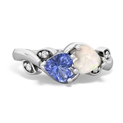 Tanzanite Floral Elegance 14K White Gold ring R5790