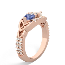 Tanzanite Sparkling Celtic Knot 14K Rose Gold ring R2645