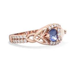 Tanzanite Sparkling Celtic Knot 14K Rose Gold ring R2645