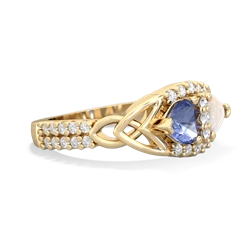 Tanzanite Sparkling Celtic Knot 14K Yellow Gold ring R2645