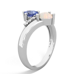 Tanzanite Heart To Heart 14K White Gold ring R2064