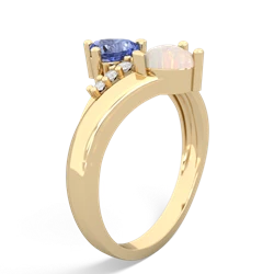 Tanzanite Heart To Heart 14K Yellow Gold ring R2064