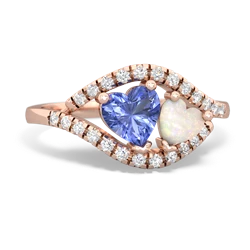 Tanzanite Mother And Child 14K Rose Gold ring R3010