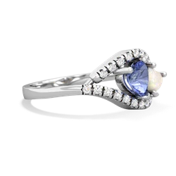 Tanzanite Mother And Child 14K White Gold ring R3010