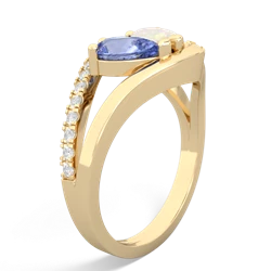 Tanzanite Nestled Heart Keepsake 14K Yellow Gold ring R5650