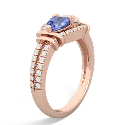 Tanzanite Art-Deco Keepsake 14K Rose Gold ring R5630