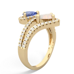 Tanzanite Diamond Dazzler 14K Yellow Gold ring R3000