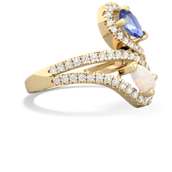 Tanzanite Diamond Dazzler 14K Yellow Gold ring R3000