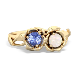 Tanzanite Rose Garden 14K Yellow Gold ring R5510