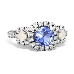 Tanzanite Regal Halo 14K White Gold ring R5350