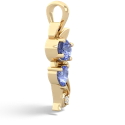 Tanzanite Kitten 14K Yellow Gold pendant P5780