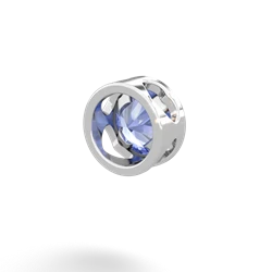 Tanzanite 6Mm Slide 14K White Gold pendant P3786