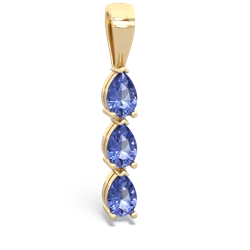 Tanzanite Dew Drops 14K Yellow Gold pendant P2251