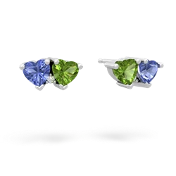 Tanzanite Sweethearts 14K White Gold earrings E5260