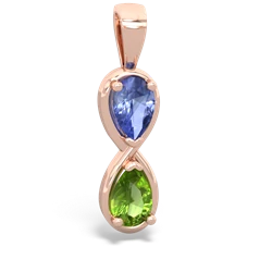 Tanzanite Infinity 14K Rose Gold pendant P5050