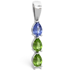 Tanzanite Dew Drops 14K White Gold pendant P2251