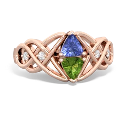 Tanzanite Keepsake Celtic Knot 14K Rose Gold ring R5300