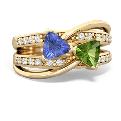 Tanzanite Bowtie 14K Yellow Gold ring R2360