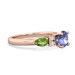 Tanzanite 6Mm Round Eternal Embrace Engagement 14K Rose Gold ring R2005