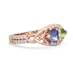 Tanzanite Sparkling Celtic Knot 14K Rose Gold ring R2645