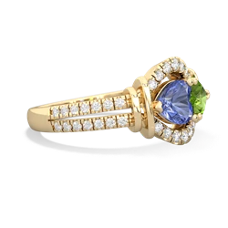 Tanzanite Art-Deco Keepsake 14K Yellow Gold ring R5630