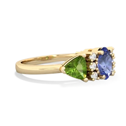 Tanzanite Antique Style Three Stone 14K Yellow Gold ring R2186