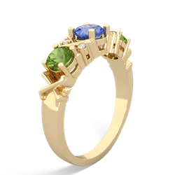 Tanzanite Hugs And Kisses 14K Yellow Gold ring R5016