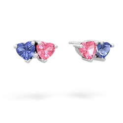 Tanzanite Sweethearts 14K White Gold earrings E5260