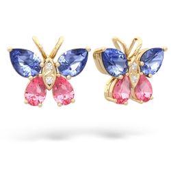 Tanzanite Butterfly 14K Yellow Gold earrings E2215