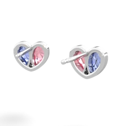 Tanzanite 'Our Heart' 14K White Gold earrings E5072