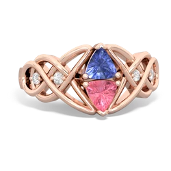 Tanzanite Keepsake Celtic Knot 14K Rose Gold ring R5300